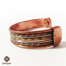 تصویر دستبند مسی هندی پهن 