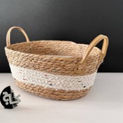 تصویر سبد حصیری دسته دار سه عددی 