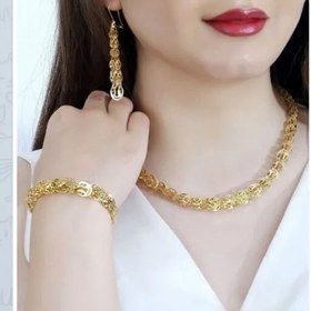 تصویر سرویس تافته کد 46458 - طلایی / فری سایز Women's jewelry accessories