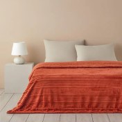 تصویر پتو دو نفره سوپر سافت انگلیش هوم روشن نارنجی 
