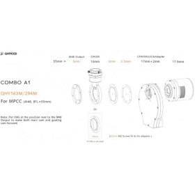 تصویر آداپتور اتصال QHY 163M/194M مدل COMBO A1 