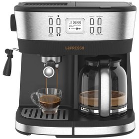 تصویر دستگاه قهوه و اسپرسوساز دوتایی لپرسو مدل LPCFFM0002 LePresso Dual Brew Drip Coffee & Espresso Machine LPCFFM0002