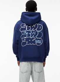 تصویر سویشرت هودی با طرح STWD برند PullAndBear STWD baskılı kapüşonlu sweatshirt