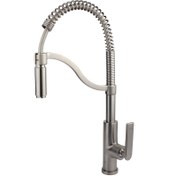 تصویر شیر ظرفشویی فنری کسری مدل آمازون رنگ کروم و مشکی 