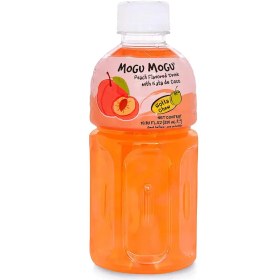 تصویر نوشیدنی با تیکه های آلوورا موگوموگو اصلی با طعم هلو | MOGU MOGU 