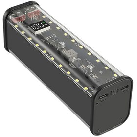 تصویر کیس پاوربانک Transparent فست شارژ 8 باتری 22.5W مدل BQ-S18PD (مشکی) 