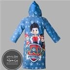 تصویر حوله تنپوش سگ های نگهبان آبی نفتی paw patrol bathrobe towel