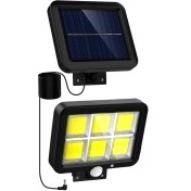 تصویر چراغ خورشیدی دیواری SPLIT سنسور دار ۸۰۰ لومن ضدآب قابل تنظیم ۳۶۰ درجه 