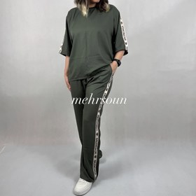 تصویر ست تیشرت و شلوار بالنسیاگا کد 439 - قهوه‌ای شکلاتی 