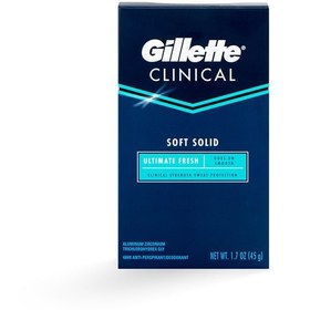 تصویر مام استیک کلینیکال ژیلت مدل Ultimate Fresh حجم ۴۸ گرم ا Gillette Clinical Soft Solid Ultimate Fresh 48h 48Ml Gillette Clinical Soft Solid Ultimate Fresh 48h 48Ml