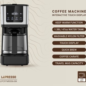 تصویر اسپرسو ساز قطره ای لپرسو مدل LPCFFM0006 LePresso Drip Coffee Maker 1.25L Jar 900W LPCFFM0006