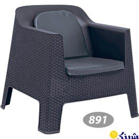 تصویر مبل حصیری ناصر پلاستیک کد 891 تک نفره 