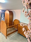 تصویر سرویس خواب نوزاد نوجوان تمام چوب راش و بلوط مدل ملونی Meloni