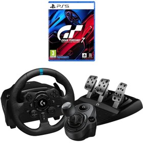 تصویر باندل فرمان Logitech G923 به همراه تعویض دنده و بازی Gran Turismo 7 