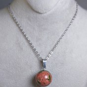 تصویر گردنبند سنگ اوناکیت Unakite