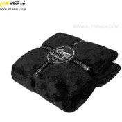 تصویر پتو افرا دونفره چهارفصل سایز 220×180 مشکی 