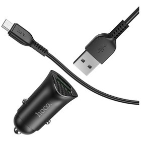 تصویر شارژر فندکی 18 وات هوکو مدل Z39 به همراه کابل میکرو HOCO Z39 MICRO 18W CAR CHARGER