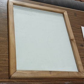 تصویر قاب عکس چوبی باشیشه و ورق سه میل پشت کار۳۰در۴۰ wooden foto frame