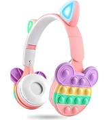 تصویر هدفون بلوتوثی کی تی مدل KT-58A طرح گربه ای 