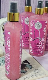 تصویر بادی اسپلش شاین دار YAMANFEN رایحه یارا صورتی حجم 250ml YAMANFEN SHINY body splash, Yara pink scent, volume 250ml