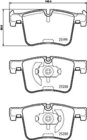 تصویر لنت ترمز جلو هلا پاجید کد 8DB355015-781 مخصوص BMW سری 1، سری 3، سری 4، X3 و X4 