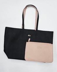تصویر کیف دستی لاکوست دورو - مشکی گلبهی Lacoste double face