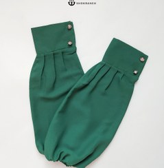 تصویر ساق دست کرپ حریر خزه ای با کیفیت و با دوام 