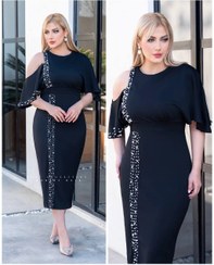 تصویر مدل السونا،جنس غواصی به همراه مروارید پانچ شده - مشکی / (2)42_44 