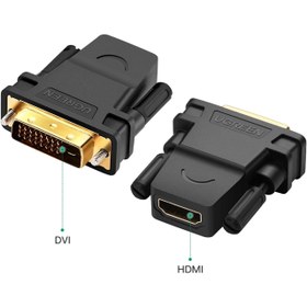 تصویر مبدل DVI به HDMI یوگرین مدل 20124 ا DVI to HDMI Converter ugreen Model 20124 DVI to HDMI Converter ugreen Model 20124