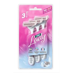 تصویر خودتراش دربی دو لبه مدل Lady بسته سه عددی خودتراش دربی دو لبه مدل Lady بسته سه عددی