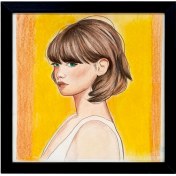 تصویر تابلو نقاشی مداد رنگ سفارشی 