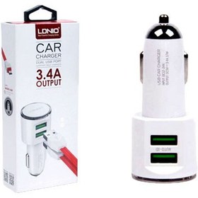 تصویر شارژر فندکی LDNIO DL-C29 3.4A + کابل میکرو یو اس بی ا LDNIO DL-C29 3.4A 2Port Car charger With MicroUSB Cable LDNIO DL-C29 3.4A 2Port Car charger With MicroUSB Cable