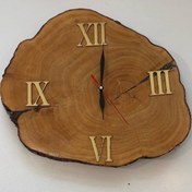 تصویر ساعت چوبی روستیک 