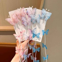 تصویر پک دو عددی ریسه مو پروانه حریر 