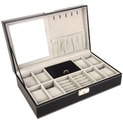 تصویر جعبه ساعت چندکاره با در شیشه‌ای و ۸ جایگاه 