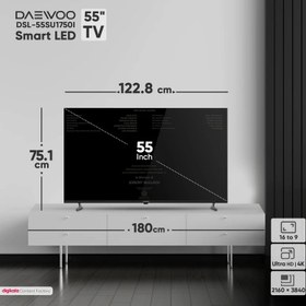 تصویر تلویزیون دوو مدل DSL-55MS3000U سایز ۵۵ اینچ Ultra HD 4K LED 