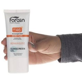 تصویر فاربن ژل ضدآفتاب مناسب پوست چرب و مستعد آکنه SPF46 FARBEN SUNSCREEN SPF46 GEL