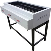 تصویر کباب پز آهنی 1 متری دهنه 50 برند وین شف 1-Meter Iron Kebab Grill, 50 cm Width Win chef brand
