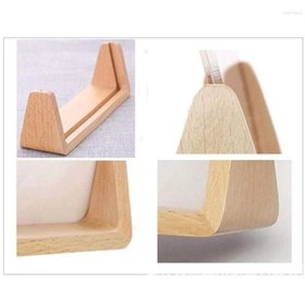 تصویر قاب عکس چوبی مینیمال ساخته شده با چوب راش Wooden photo frame