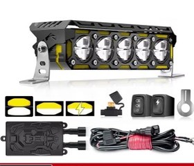 تصویر پرژکتور ۵ لنز خطی مدل JRY20 با کیت سیم کشی و کلید فابریک 