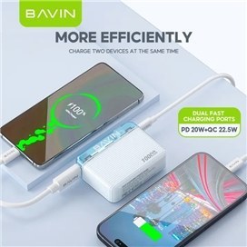 تصویر پاوربانک باوین BAVIN مدل PC1021 و 10000 میلی آمپر ساعت 22.5W 