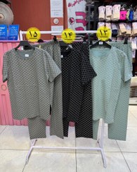 تصویر ست تیشرت شلوار تمام چاپ طرحدار 