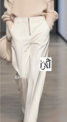 تصویر شلوار زنانه کرپ سفید 
