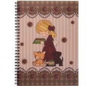 تصویر دفتر طرح دار انگلیسی 60 برگ 