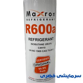 تصویر گاز مبرد R600a مکسرون Maxron R600a Refrigerant Gas