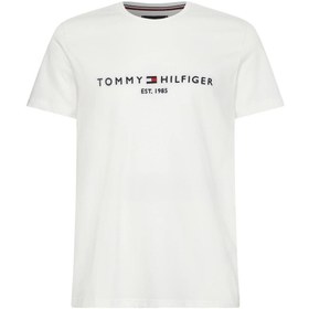 تصویر تیشرت مردانه با لوگوی تامی هیلفیگر - فیت معمولی، از جنس پنبه، سفید برند Tommy Hilfiger Men's Tommy Hilfiger Logo T-Shirt - Cotton, White