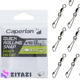 تصویر چرخ گردان ماهیگیری مدل CAPERLAN Fishing Clip Swivel Rolling Snap - زمان ارسال 15 تا 20 روز کاری 