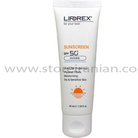 تصویر کرم ضد آفتاب بی رنگ پوست های خشک و حساس لیپورکس SPF50 Liporex Dry and Sensitive Skin Invisible Sunscreen Cream SPF50