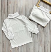 تصویر یقه اسکی سفید کودک و نوزاد‌‌ 