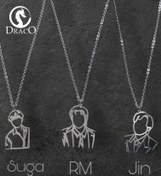 تصویر گردنبند اعضای BTS (بی تی اس)- جین، شوگا، آرام 